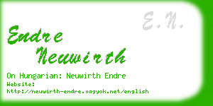 endre neuwirth business card